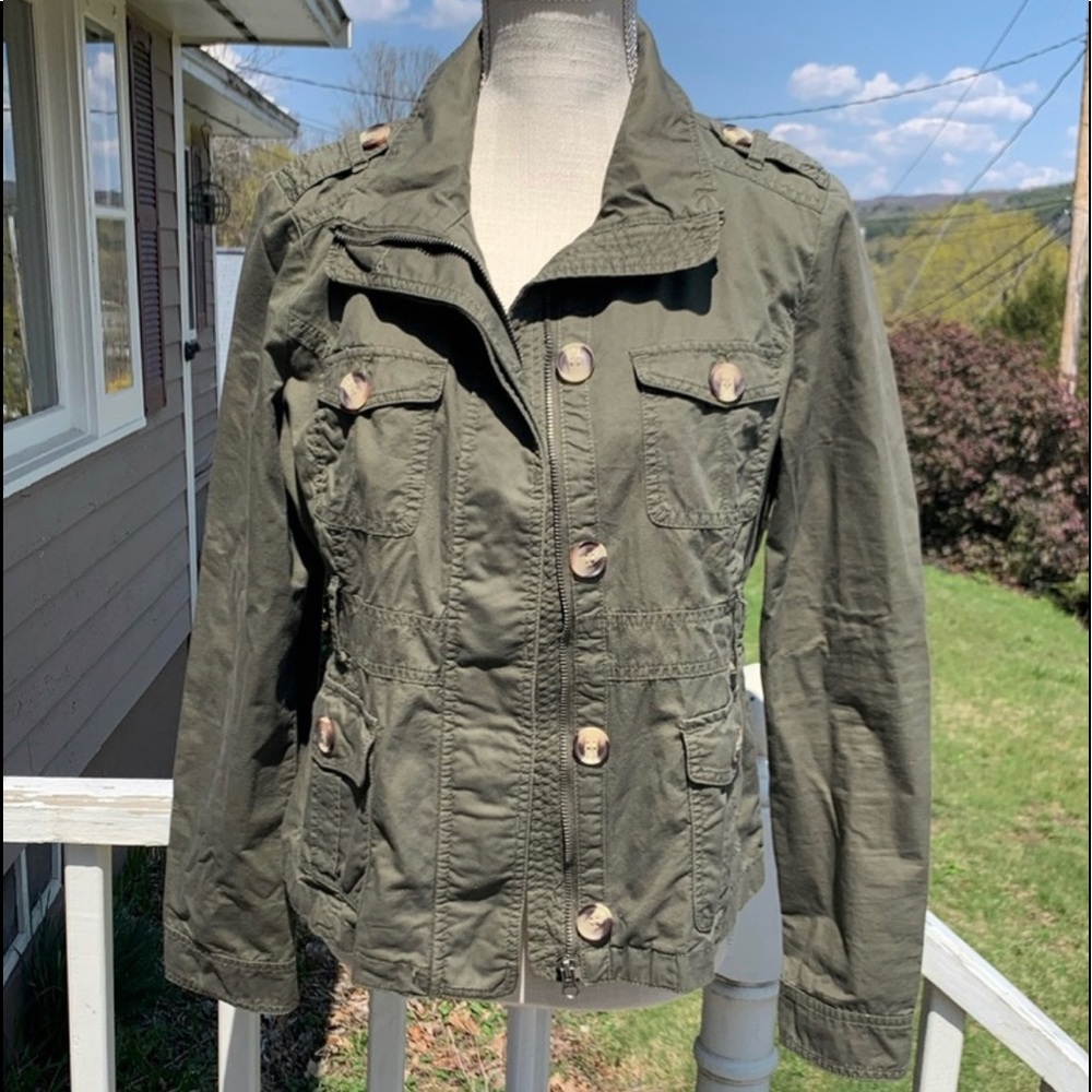 The Original Arizona Jean Company Olive Green Lightweight Jacket Size Large